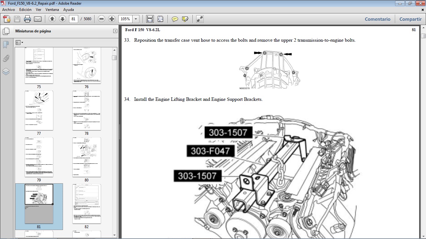 Manuales de Taller de FORD: FORD F150 con motor V8 6.2L