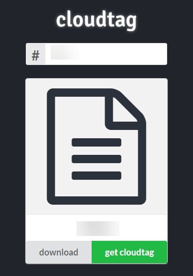 Cloudtag를 사용하면 해시태그를 사용하여 파일을 업로드하고 공유할 수 있습니다.