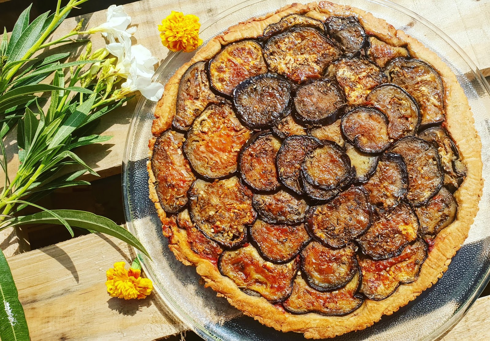 TATIN D'AUBERGINES AU THYM ET SIROP
