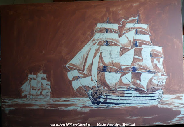 Pintura del navío Santísima Trinidad 2
