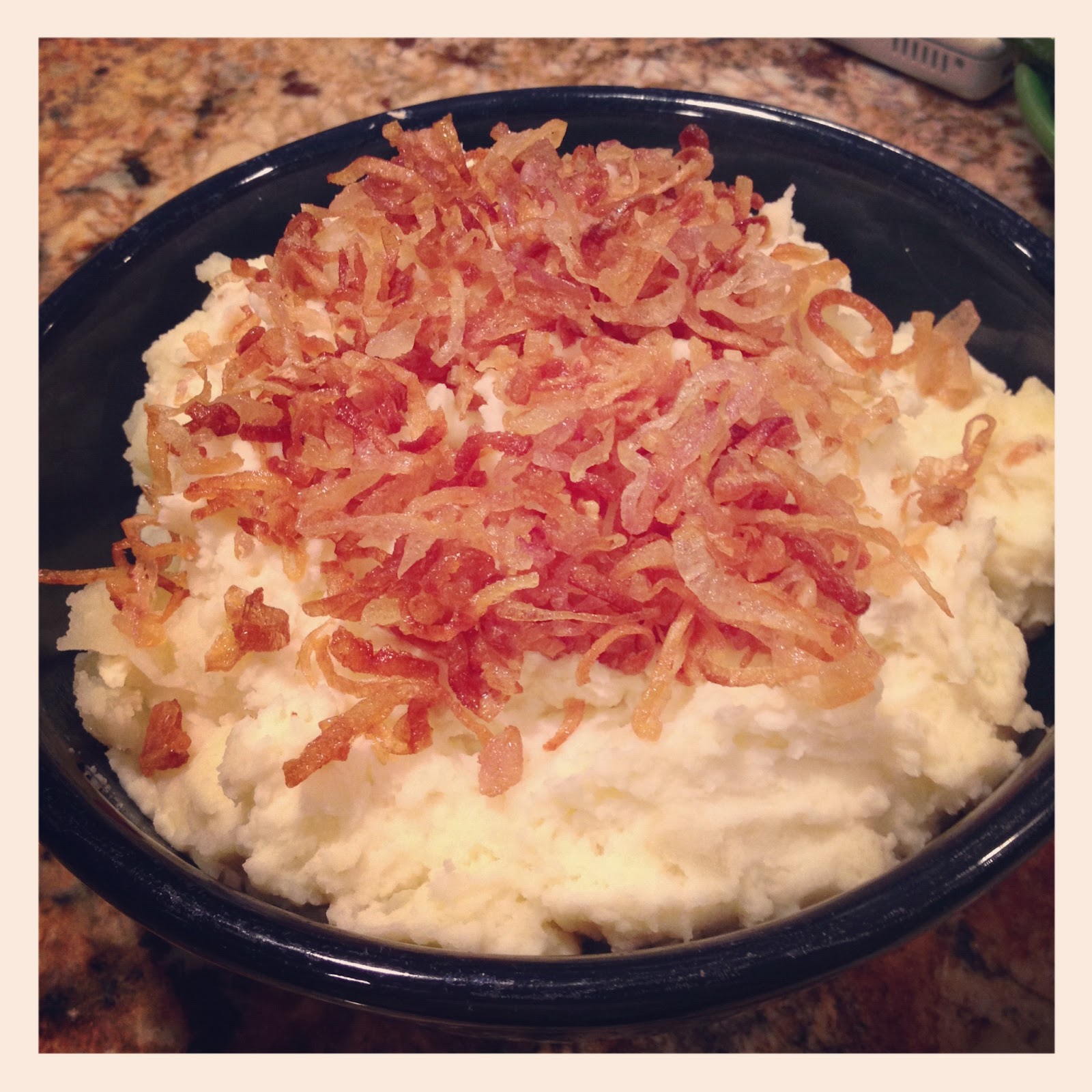 pearls and pasta Mashed Potatoes with Crispy Shallots