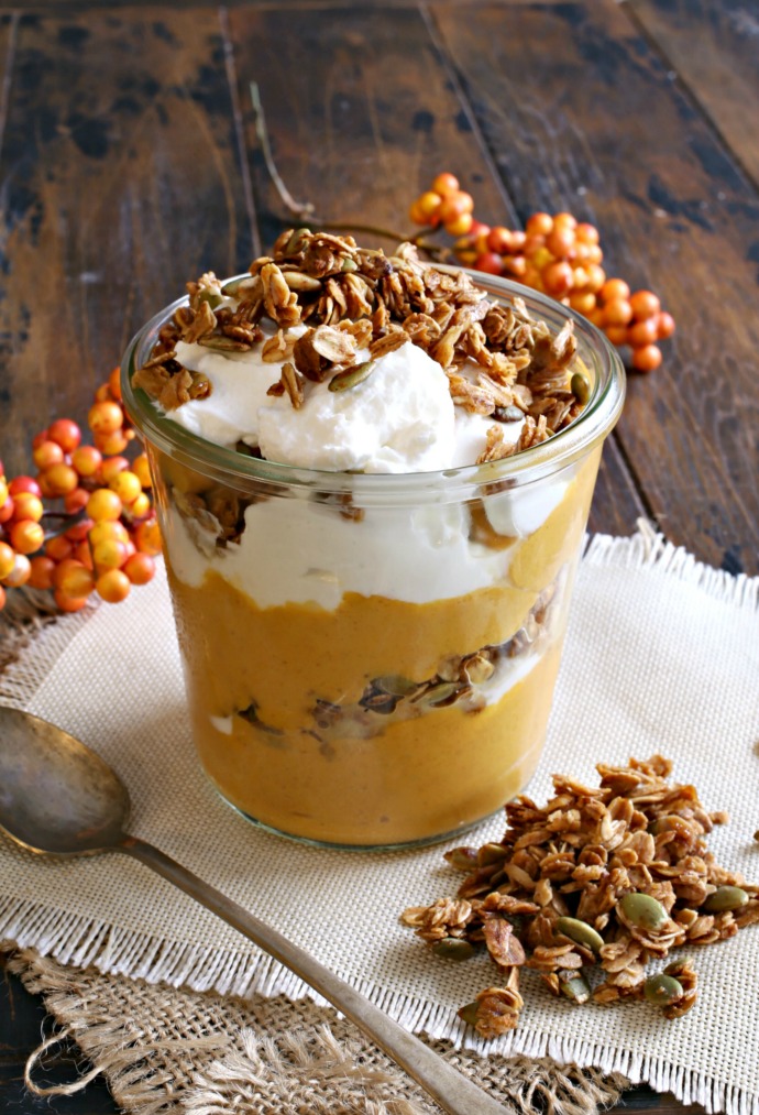 Hungry Couple Pumpkin Yogurt Parfait with Pumpkin Seed Granola