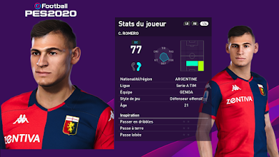 Pes 2020 Faces Cristian Romero By Milwalt Pesnewupdate Com Free Download Latest Pro Evolution Soccer Patch Updates