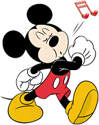 Alfabeto animado de Mickey Mouse silbando E.