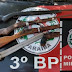Polícia Militar apreende quatro armas de fogo na zona rural de Passagem na manhã deste sábado (10)