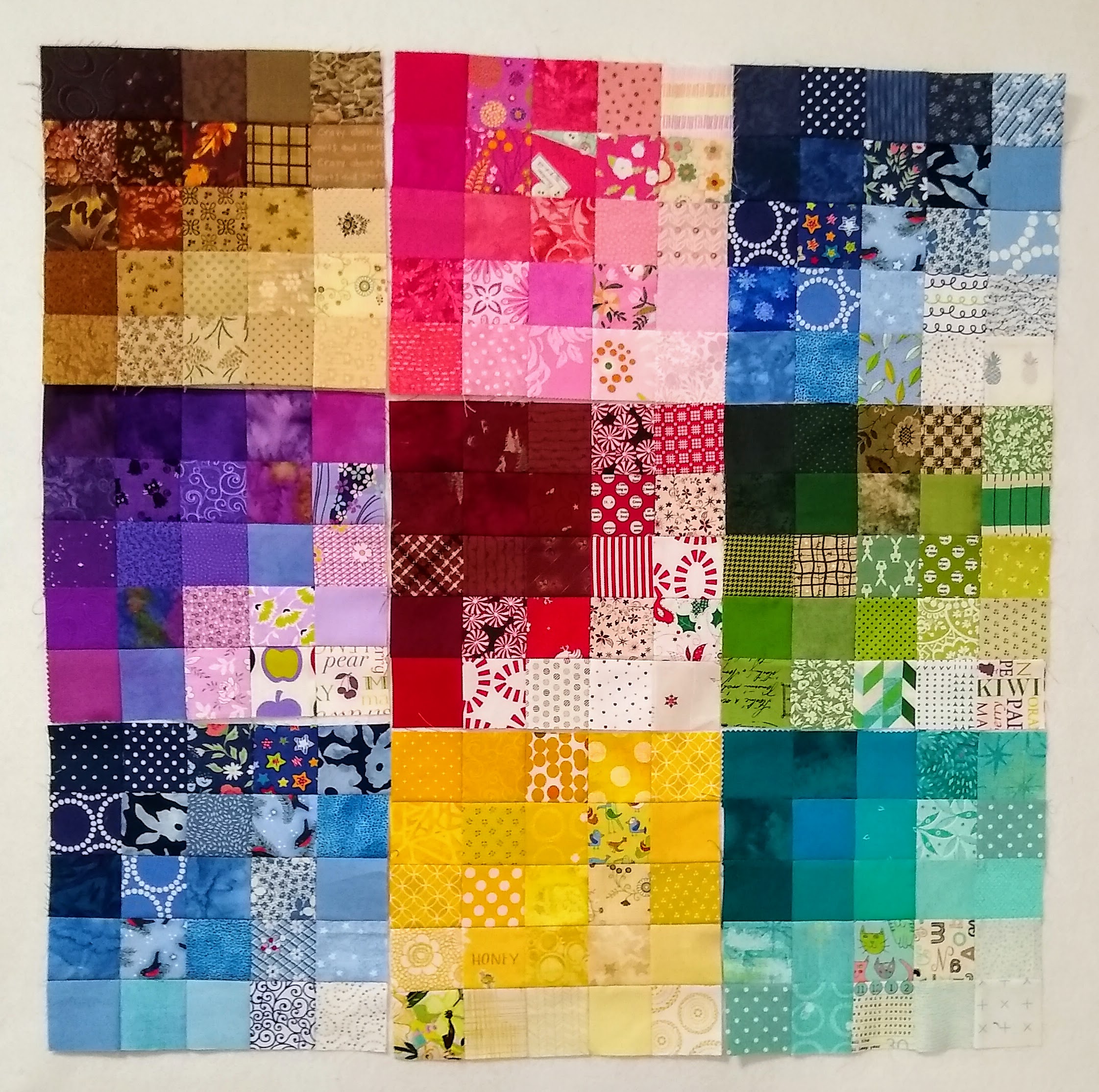 Little Penguin Quilts Color Gradient Quilt Finish