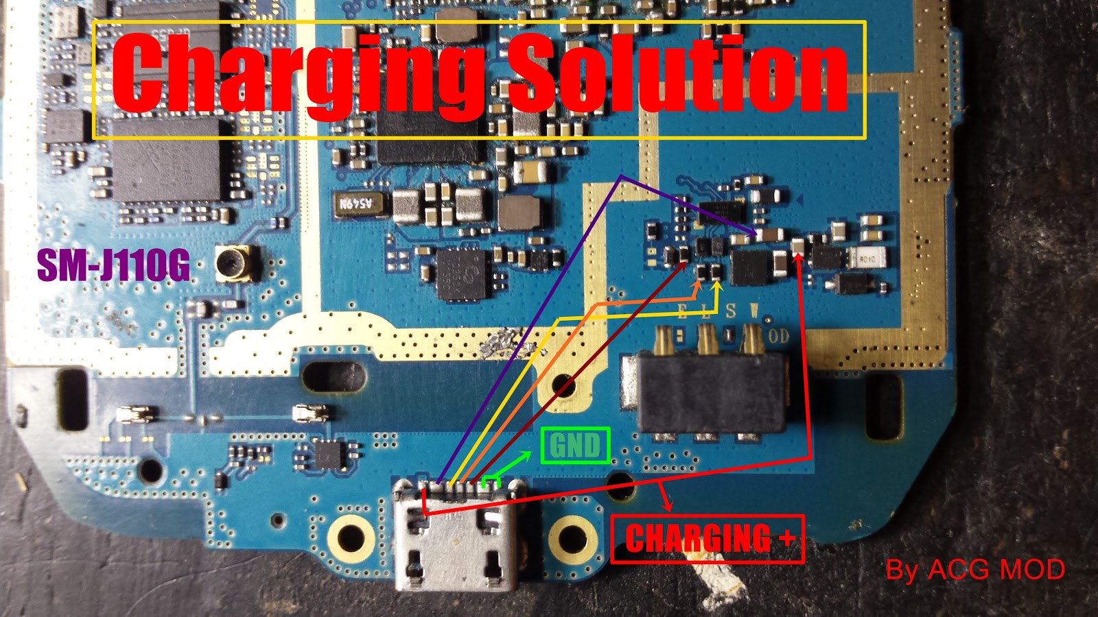 ACG mod SAMSUNG J1 ACE J110G CHARGING SOLUTION