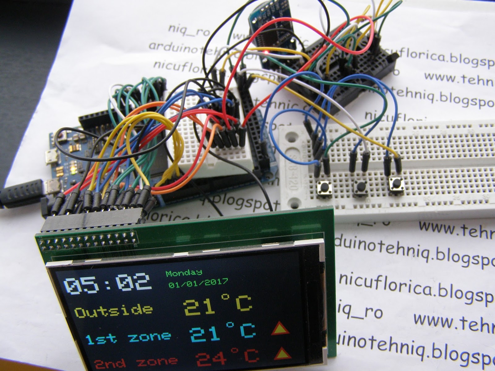 Viva Gate Experiment Nicu FLORICA (niq_ro): Termostat dual cu Arduino Due si afisaj de 3,95"  (10cm)