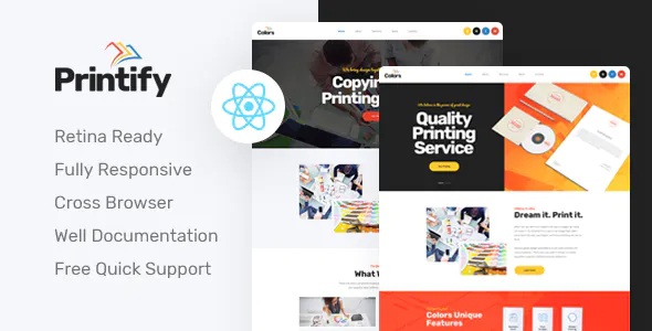 Best React Next Printing Company Template