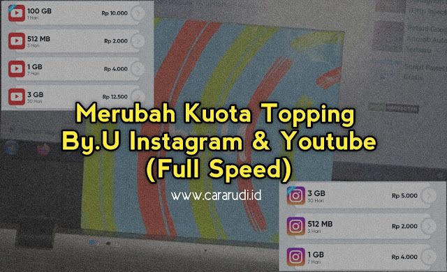 Cara Merubah Kuota Topping By.U Jadi Reguler (Full Speed) Cara Merubah Kuota Topping By.U Jadi Reguler (Full Speed)