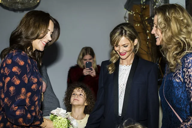 Crown Princess Mary of Denmark visits the design student collections Designers Nest on January 30, 2015 in Copenhagen.