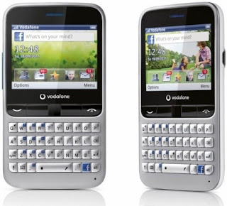Vodafone 555 Blue Facebook Phone with QWERTY Keypad