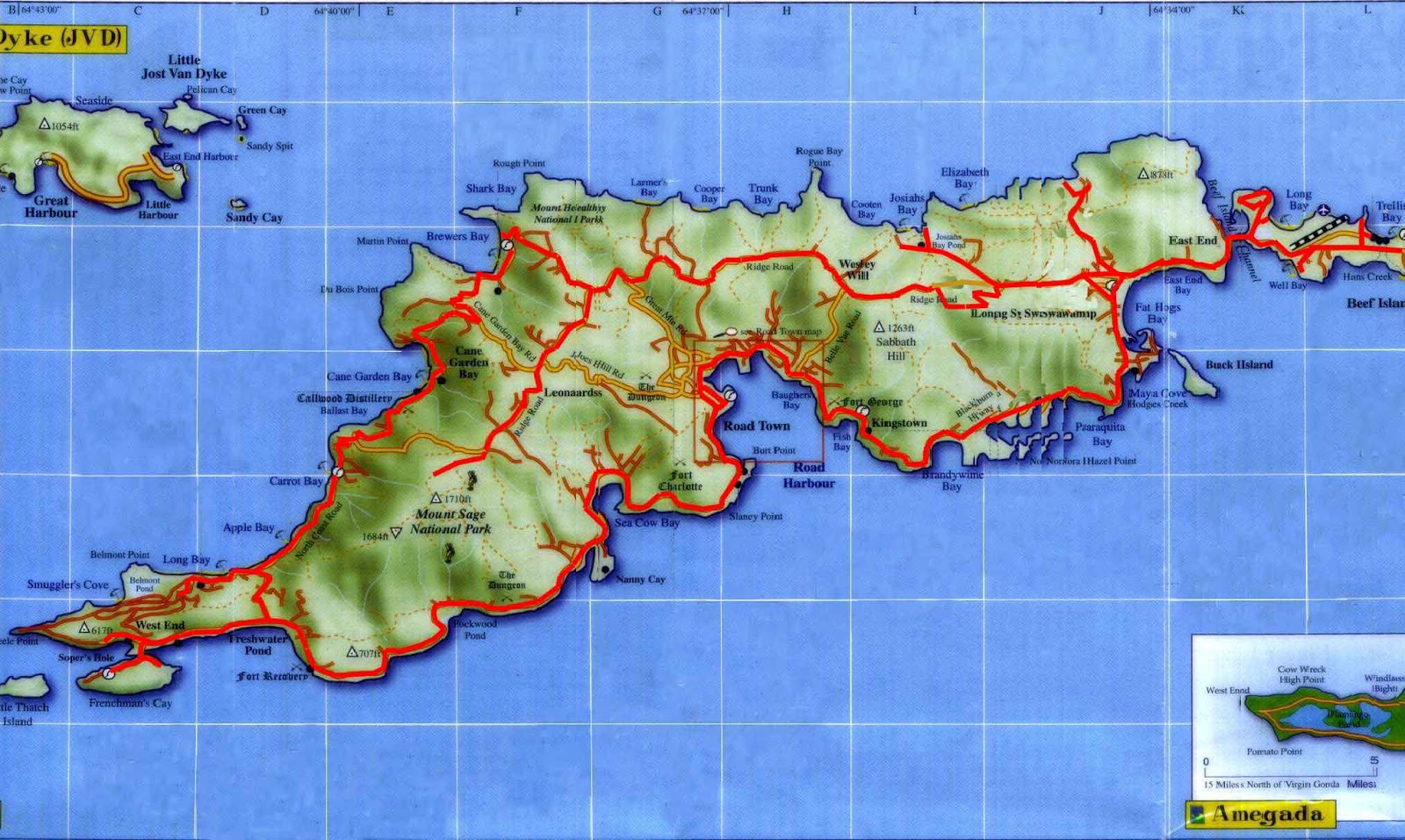 Tortola iles vierges britanniques des Caraibes Air Vacances