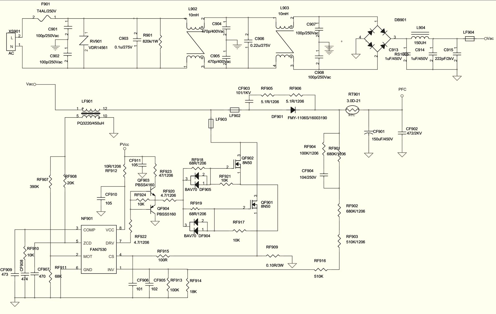 Electro help Konka 32EEFL LCD TV power supply schematic KIP