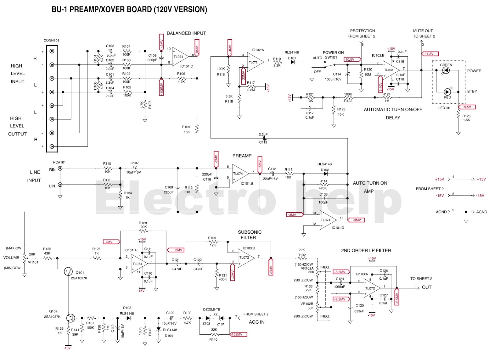 Schematic Diagrams Infinity Bu1 (CMS1) Powered subwoofer