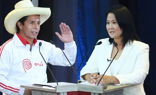 Según el conteo rápido de Ipsos al 100%, Pedro Castillo (50.2) y Keiko Fujimori (49.8%), según conteo rápido al 100%