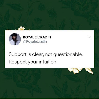 Showing Support Is Clear, Royale L'radin Says