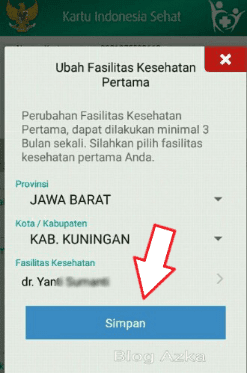 Nama dan Lokasi faskes pengganti Nama dan Lokasi faskes pengganti
