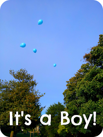 revealing gender with balloons, creative way to announce sex of baby