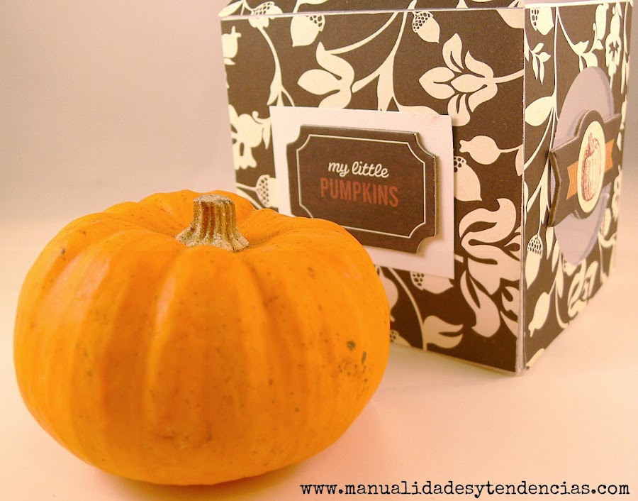 Caja de regalo hecha con scrapbooking
