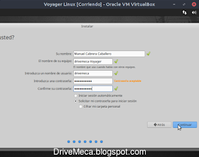Creacion de cuenta de usuario en Voyager Linux