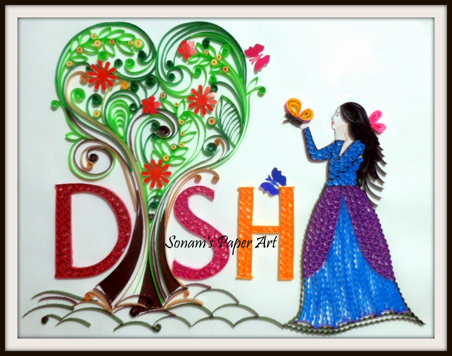 Sonam's Paper Art Quilled Girl
