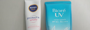 Sunscreen Terbaik (Nivea Sun Protect & White SPF 50+ VS Biore UV SPF 50+) 