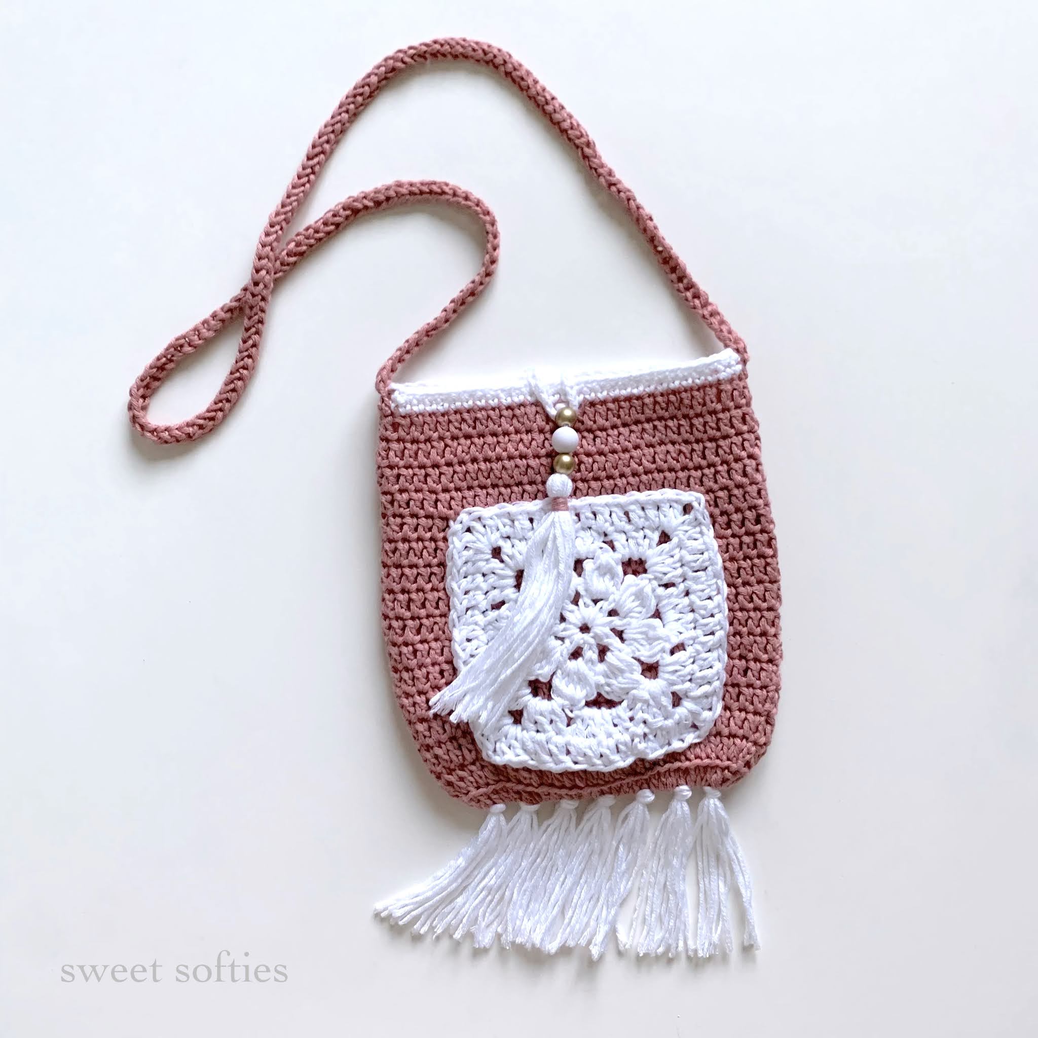 Crossbody Boho Bag - Crochet Tutorial RIGHT HANDED 