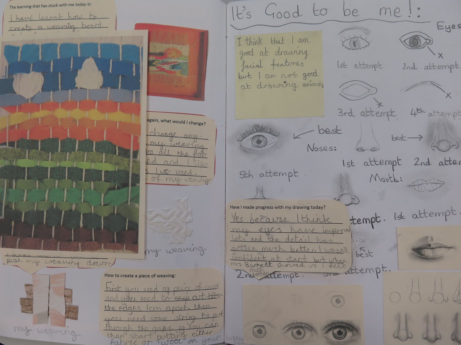 Gomersal Primary School Art Sketchbook use