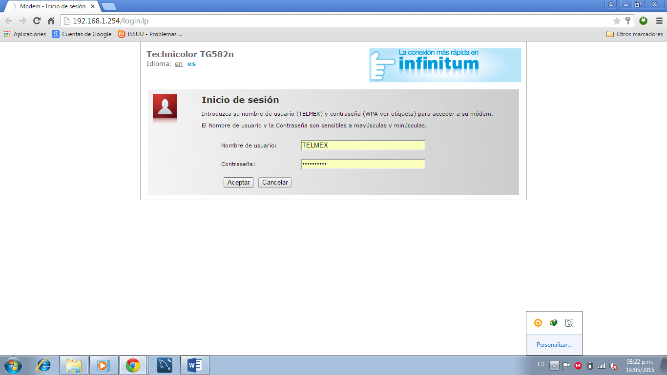 RicardoAM Configuracion Basica De Modem Telmex