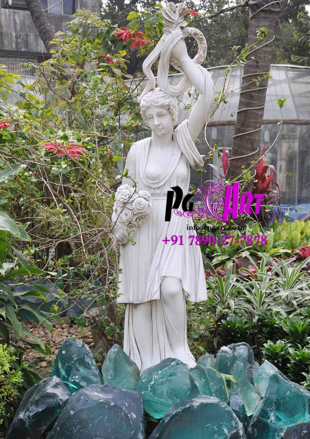 How to wash fiber statue