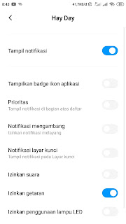 notifikasi aplikasi di hp Xiaomi