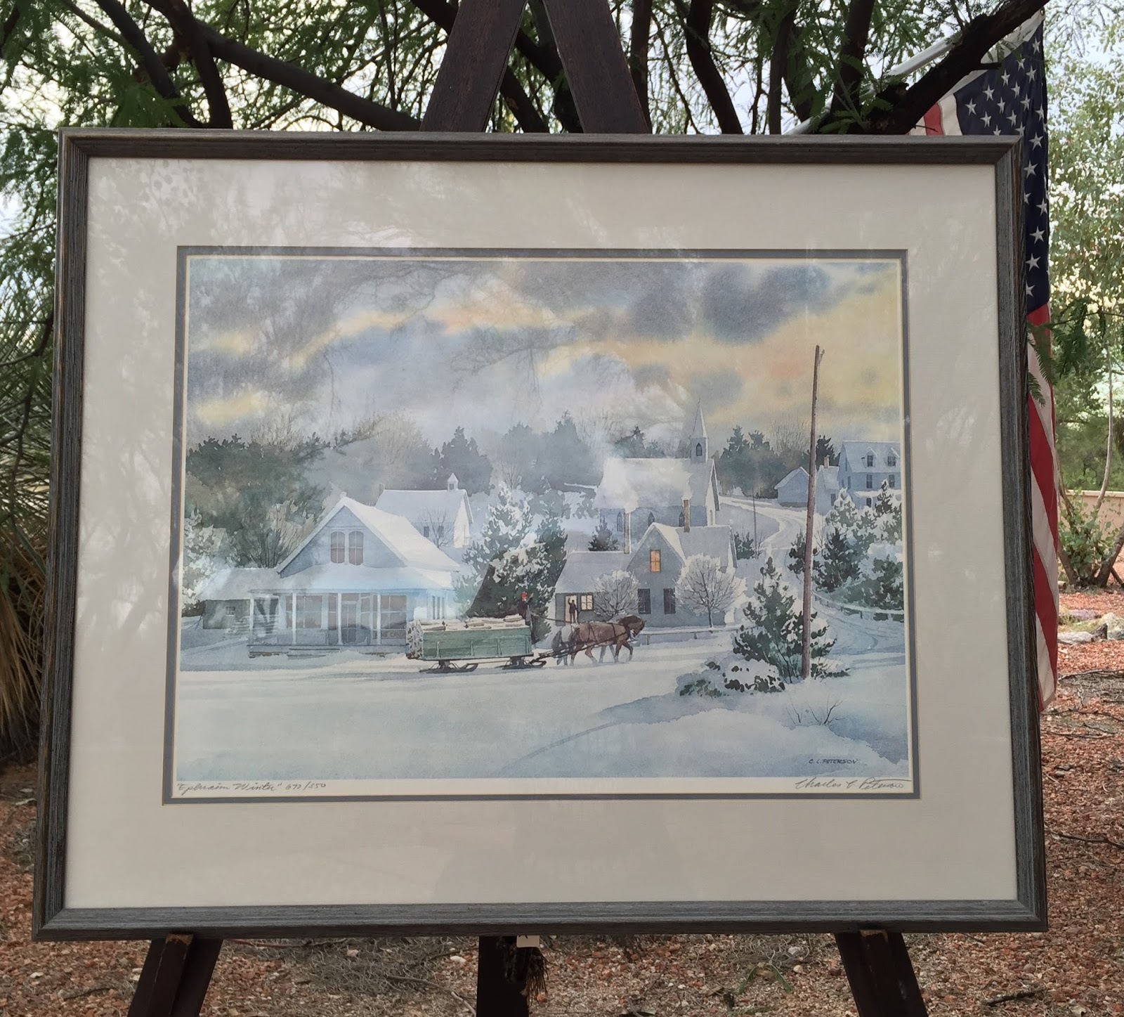 Riding & Writing... For Sale! "Ephraim Winter" Fine Art by Charles Peterson