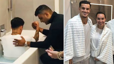 Bintang Barcelona Philippe Coutinho dan Istrinya Dibaptis: 'Seluruh Keluarga Berserah Kepada Yesus Hari Ini'