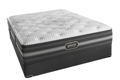 Simmons Beautyrest Dark Mattress & A Latex Topper.