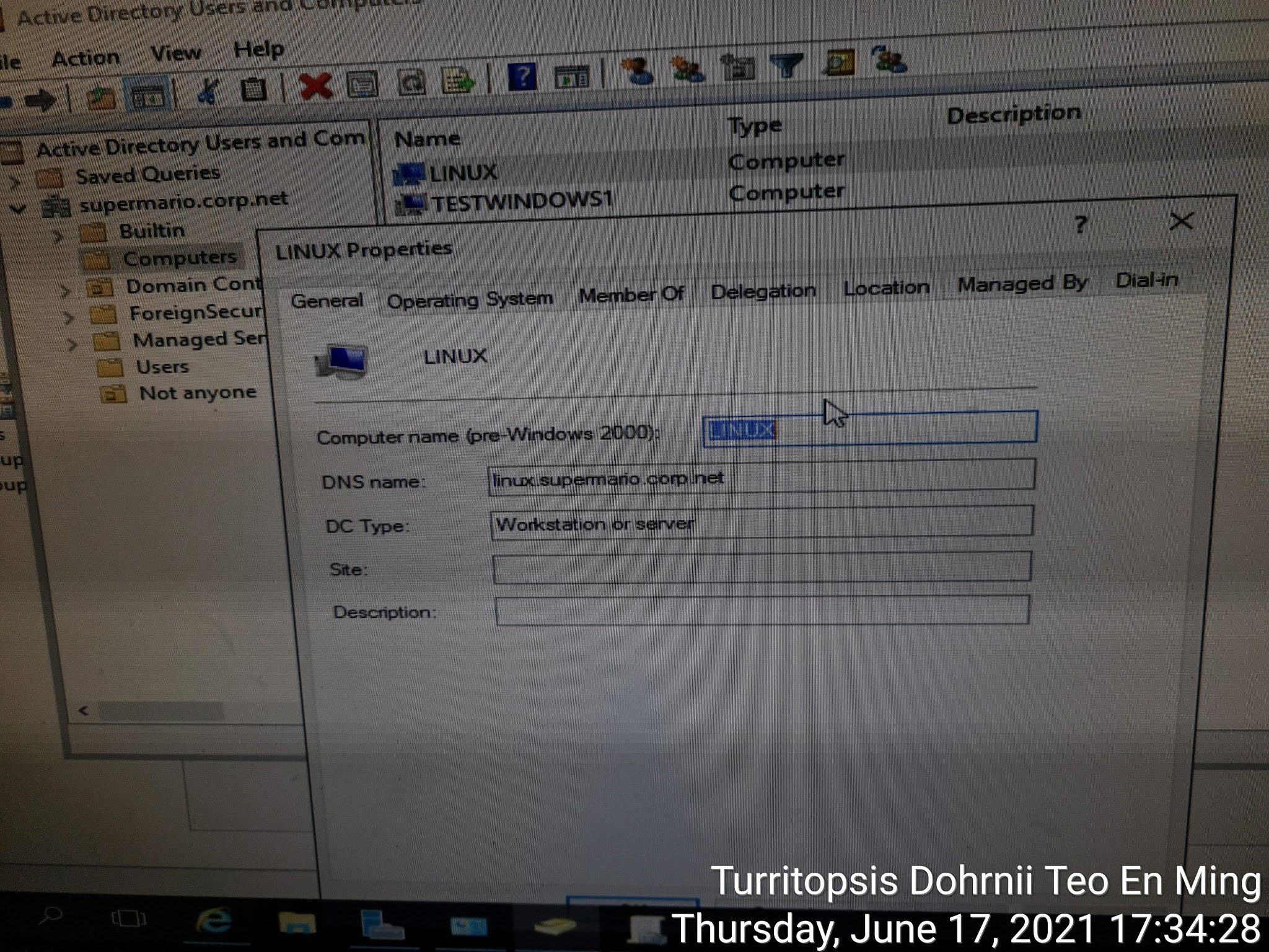 Attempting to join Kali Linux to Windows Active Directory Domain