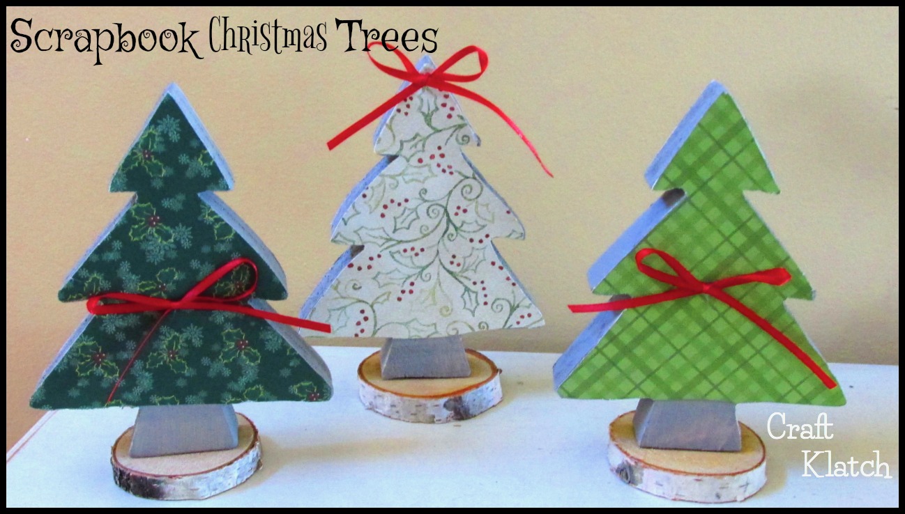 Craft Klatch ® DIY Scrapbook Paper Christmas Trees ~ Christmas Crafts