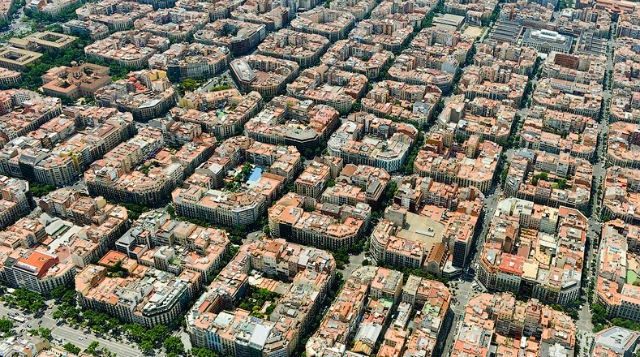 L'Eixample, Barcelona diseño bloque ortogonal