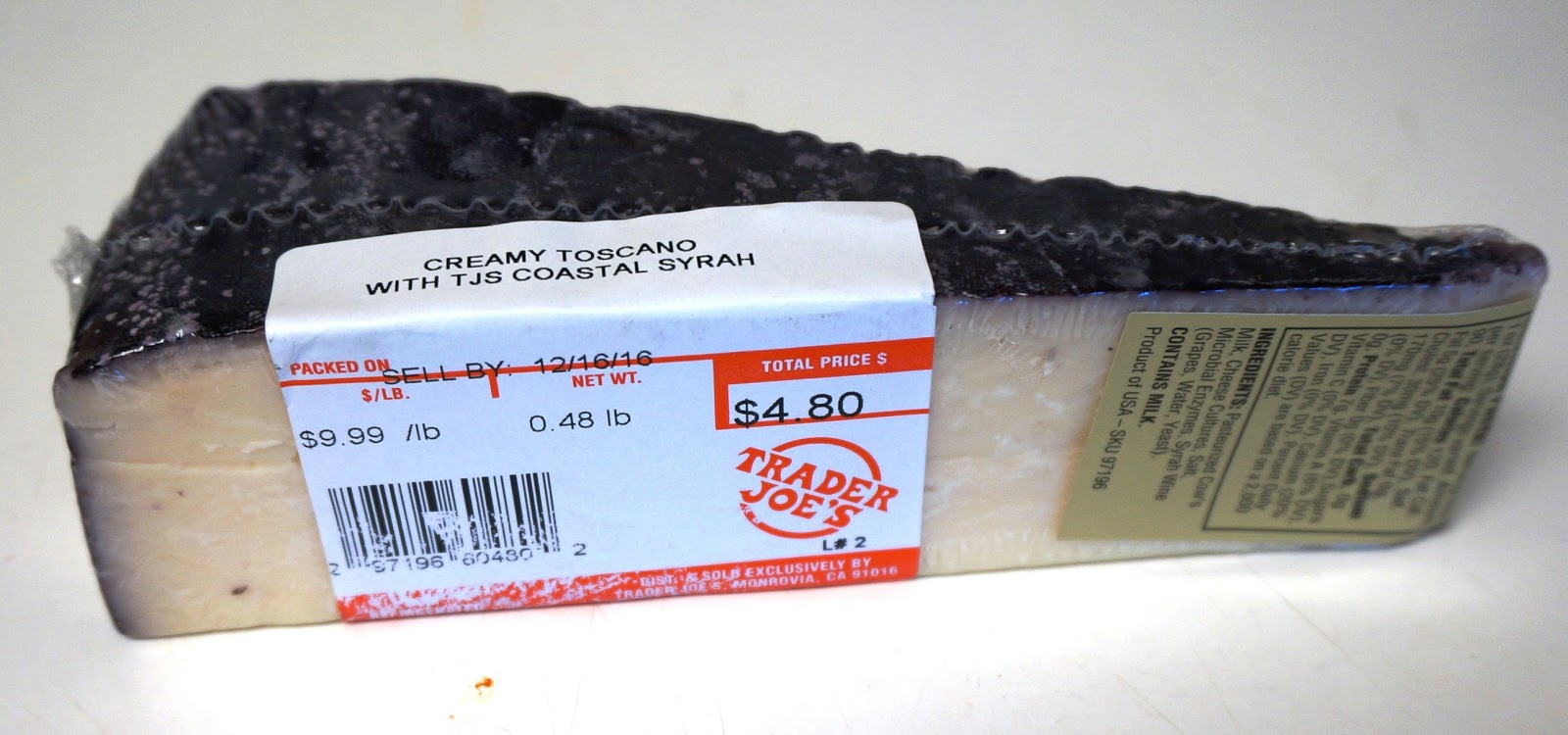 trader joe's cheese soaked in syrah