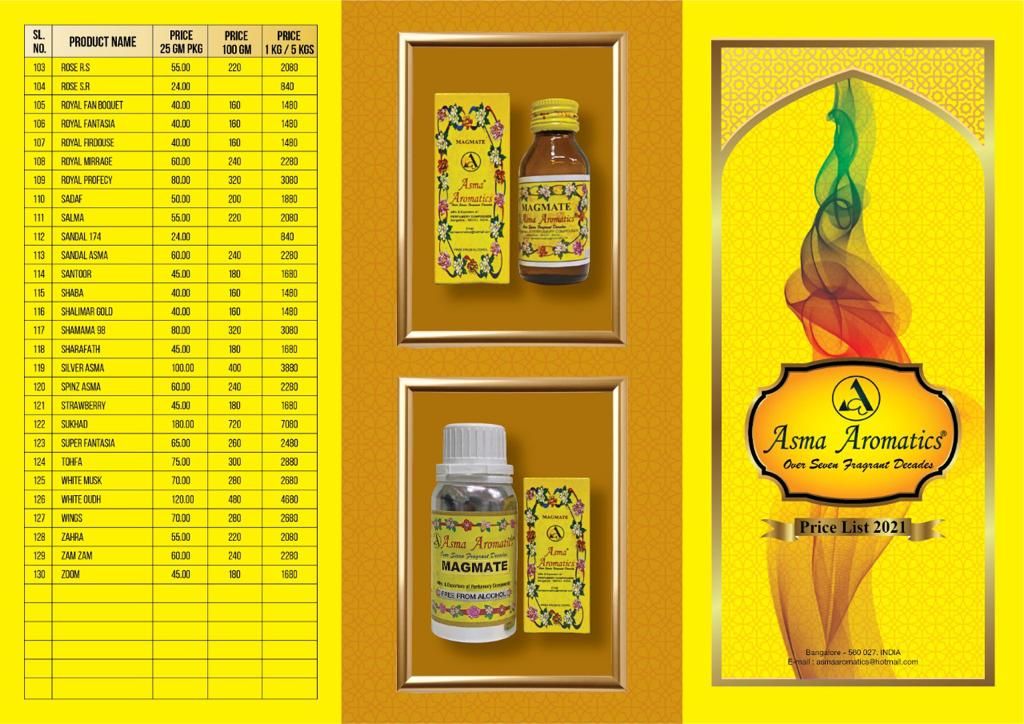 Asma Aromatics Asma Aromatics Fragrances Price List Call 9008492423