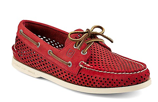 sperry perforated boat shoe mens