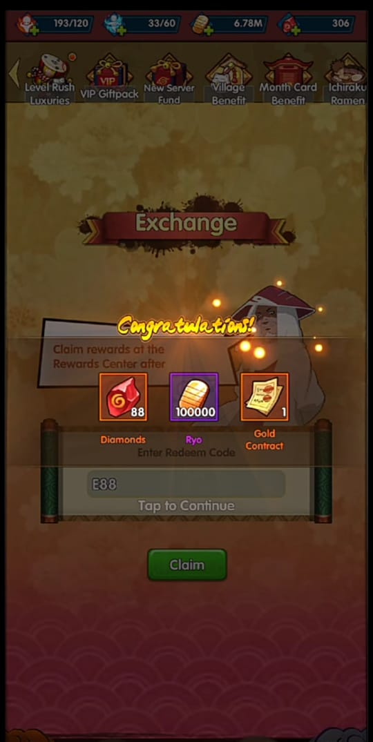 Redeem code hokage ultimate storm terbaru redeem code