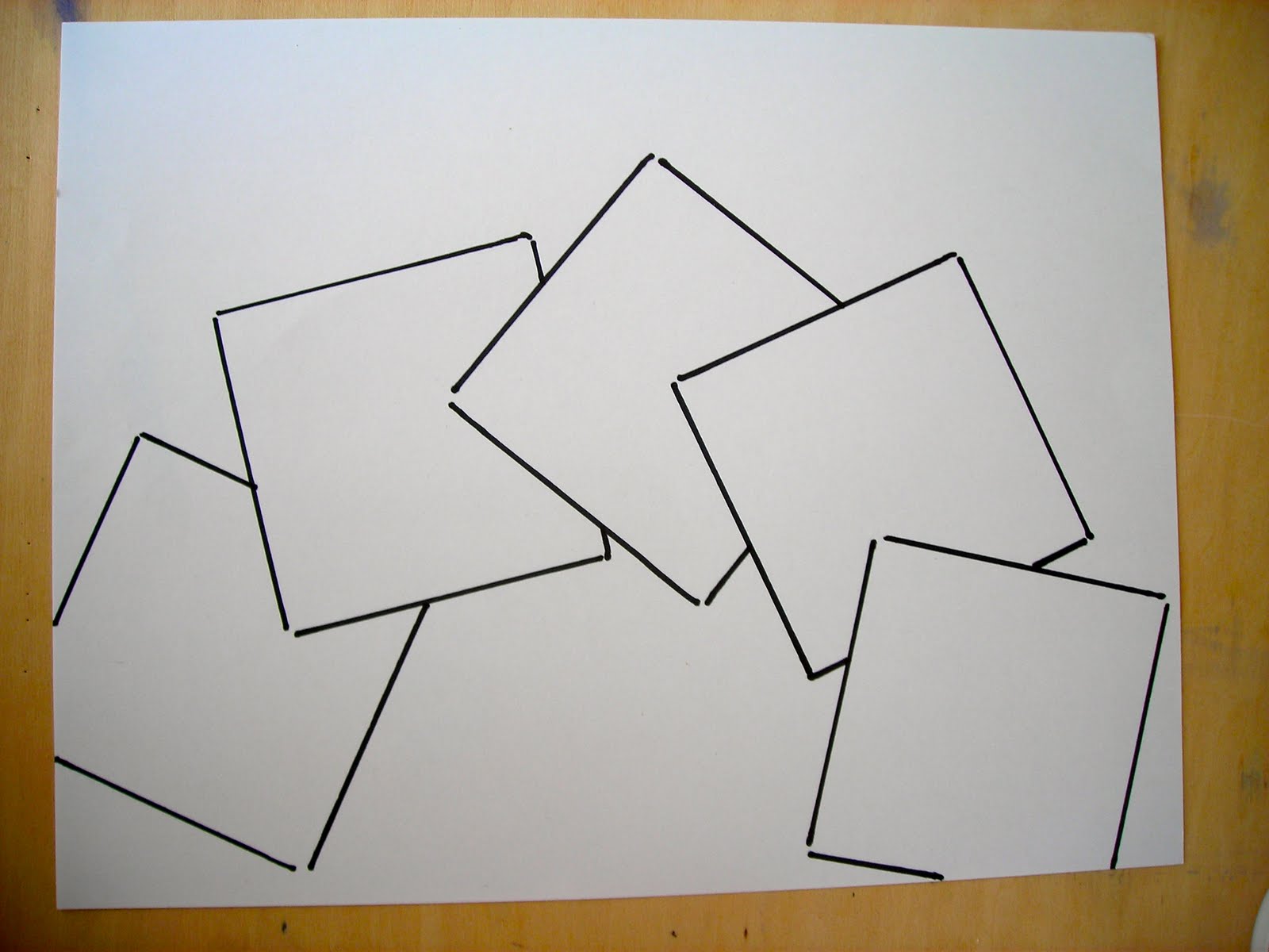 Fine Lines Overlapping Shapes