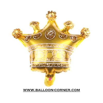 Balon Foil Mini Gold Crown / Mahkota Emas Mini Balon Foil Mini Gold Crown / Mahkota Emas Mini