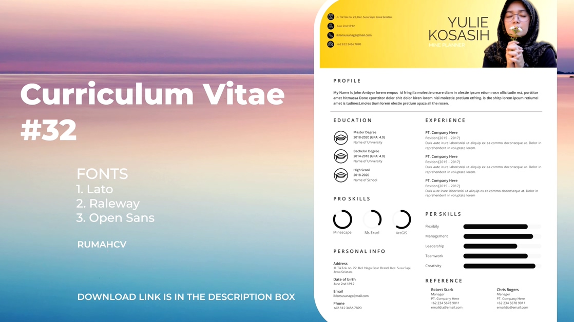 Download template cv menarik word gratis - arenapolew