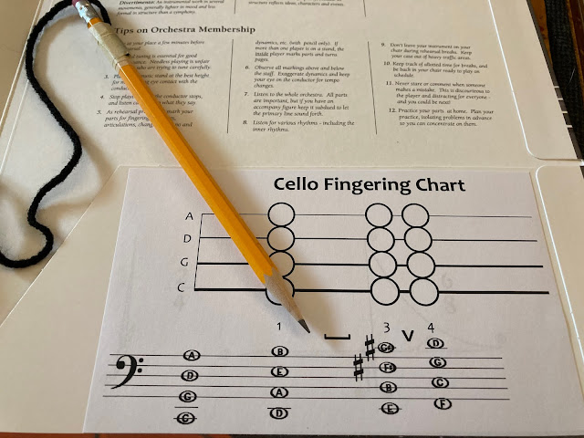 Prepping folders for fall 2020 plus fingering chart