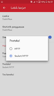 setting protocol socket dan http