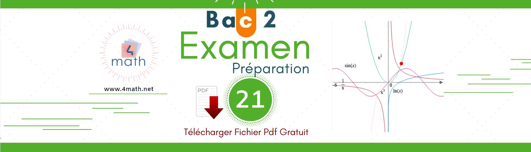 Examen Bac 2 PDF 2020 Math Préparation 21