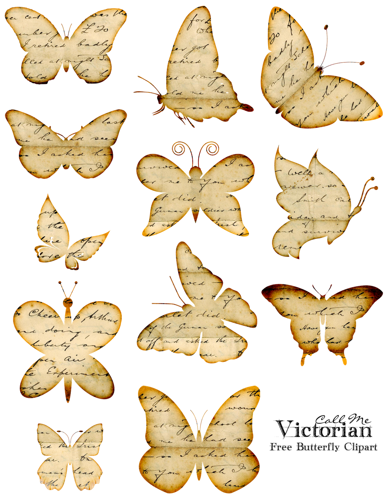 free vintage butterfly clipart - photo #3
