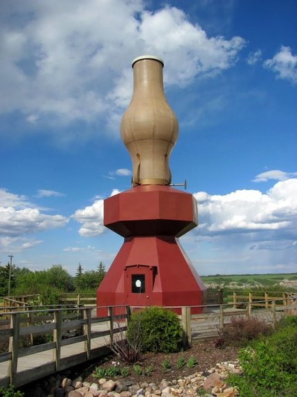 The largest oil lamp in the world is among the biggest things in the world.